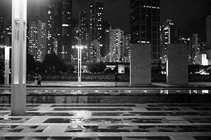 Night time view of Sun Yat Sen Memorial Park, Sheung Wan, 19 August 2016