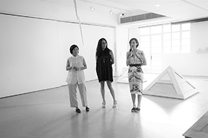 The opening of the exhibition 'Without Trying' by Wong Wai Yin at Spring Workshop, Wong Chuk Hang Road, 20 August 2016