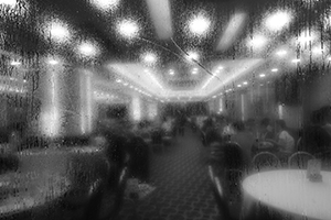 View through a restaurant window, Lok Ku Road, Sheung Wan, 10 September 2016