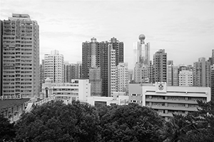 A view towards Sai Ying Pun from the HKU campus, 9 September 2016