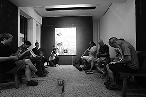 Jam session in Sin Sin Fine Art, Sai Street, Tai Ping Shan, 10 September 2016