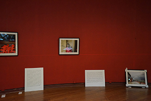 Hanging David Clarke's photographs for the exhibition 'Interruptions', University Museum and Art Gallery, HKU, 12 September 2016