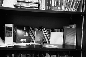 Bookshelves in an office, Run Run Shaw Tower, HKU, Pokfulam, 13 September 2016