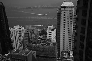 Construction site at 33 Des Voeux Road West, Sheung Wan, 15 September 2016
