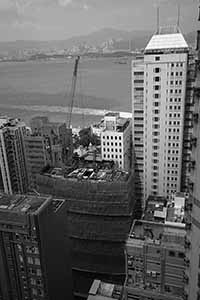 Construction site at 33 Des Voeux Road West, Sheung Wan, 19 September 2016