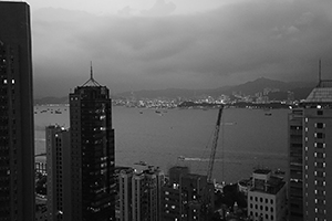 Victoria Harbour, viewed from Sheung Wan, 19 September 2016