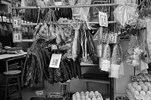 Dried meat and fish on sale, Sheung Wan, 8 October 2016