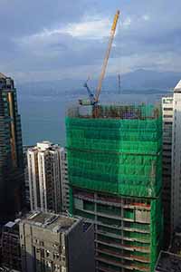 Building under construction, 33 Des Voeux Road West, Sheung Wan, 19 November 2016