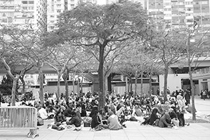 Foreign domestic helpers gathering in Victoria Park on their day off, Causeway Bay, 12 February 2017