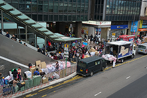 Packed bags near World Wide House, Connaught Road Central, Central, 19 February 2017