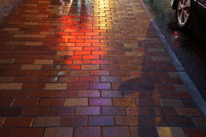 Reflections on a pavement after rain, Sheung Wan, 21 February 2017