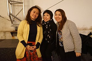 Teresa Kwong , Connie Lam, and Susanna Chung at Spring workshop, Wong Chuk Hang, 11 March 2017