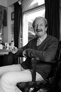 Former HKU staff member Neil James at a St. Patrick's Day party, Mui Wo, 19 March 2017