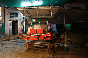 Street scene at night, Central, 7 March 2017