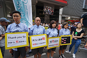 Annual pro-democracy march from Victoria Park, Hennessy Road, Wanchai, 1 July 2017