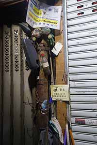 Toys on a pipe, Kowloon City, 10 July 2017