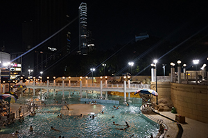 Kowloon Park swimming pool at night, Tsim Sha Tsui, 28 July 2017