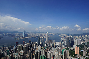 View of Hong Kong Island and Kowloon from Lugard Road, 6 August 2017