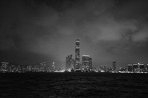 Victoria Harbour at night, 13 September 2017