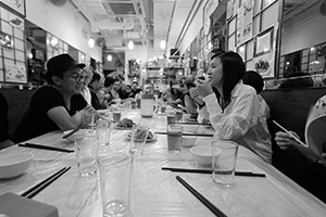 Dinner after a Para Site art space exhibition opening, Quarry Bay, 22 September 2017