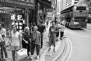 Street scene, Des Voeux Road Central, Sheung Wan, 26 September 2017
