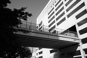 West Kowloon Corridor passing through Yaumatei Car park building,  20 December 2017