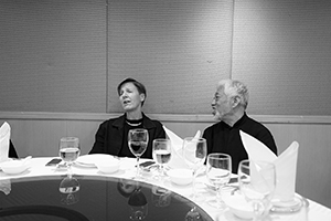 Dinner after a talk by Chinese art critic Li Xianting, Central, 11 January 2018