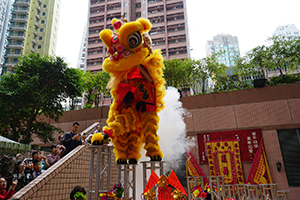 Lion dance, Queen's Terrace, Sheung Wan, 6 February 2019