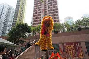 Lion dance, Queen's Terrace, Sheung Wan, 6 February 2019