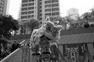 Lion dance, Queen's Terrace, Queen Street, Sheung Wan, 6 February 2019