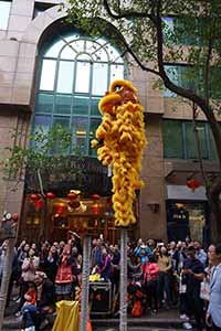 Lion dance, Minden Avenue, Tsim Sha Tsui, 9 February 2019