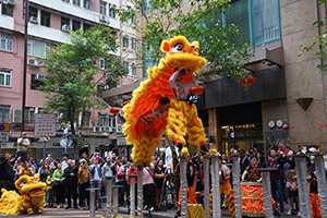 Lion dance, Minden Avenue, Tsim Sha Tsui, 9 February 2019