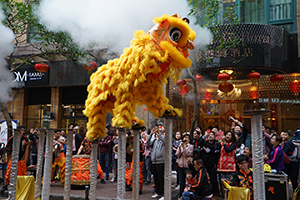 Lion dance, Minden Avenue, Tsim Sha Tsui, 9 February 2019
