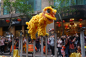 Lion dance, Minden Avenue, Tsim Sha Tsui, 9 February 2019