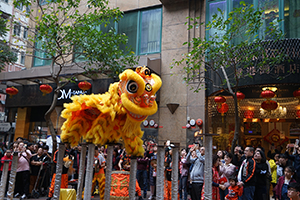 Lion dance, Minden Avenue, Tsim Sha Tsui, 9 February 2019