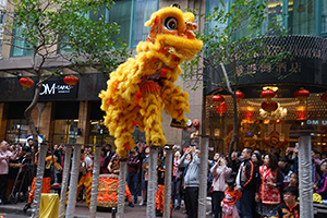 Lion dance, Minden Avenue, Tsim Sha Tsui, 9 February 2019