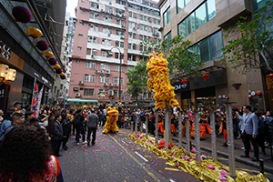 Lion dance, Minden Avenue, Tsim Sha Tsui, 9 February 2019