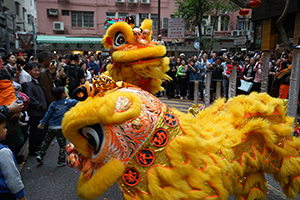 Lion dance, Minden Avenue, Tsim Sha Tsui, 9 February 2019