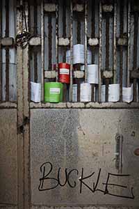 Metal gate, Connaught Road West, Sai Ying Pun, 17 February 2019