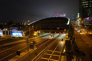 Entrance to the Central - Wanchai bypass, Central, 21 February 2019