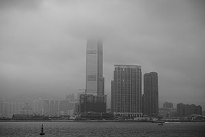 West Kowloon viewed from Victoria Harbour, 23 February 2019
