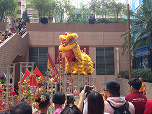 Lion dance, Queen's Terrace, Sheung Wan, 6 February 2019