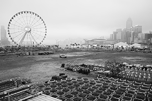 Reclaimed land on the Central waterfront, 1 March 2019