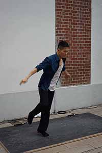 Dancer performing, Tai Kwun, Central, 3 March 2019