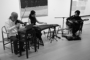 Music performance at Hanart TZ Gallery, Pedder Building, Central, 25 March 2019
