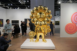 Artwork by Takashi Murakami on display at Art Basel, Convention and Exhibition Centre, Wanchai, 27 March 2019