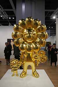 Artwork by Takashi Murakami on display at Art Basel, Convention and Exhibition Centre, Wanchai, 27 March 2019