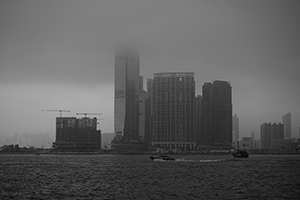 West Kowloon in low cloud, 1 March 2019