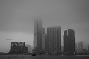 West Kowloon in low cloud, 1 March 2019