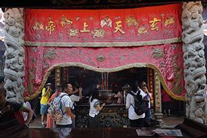 Visitors at the Pak Tai Temple, Cheung Chau, 12 May 2019